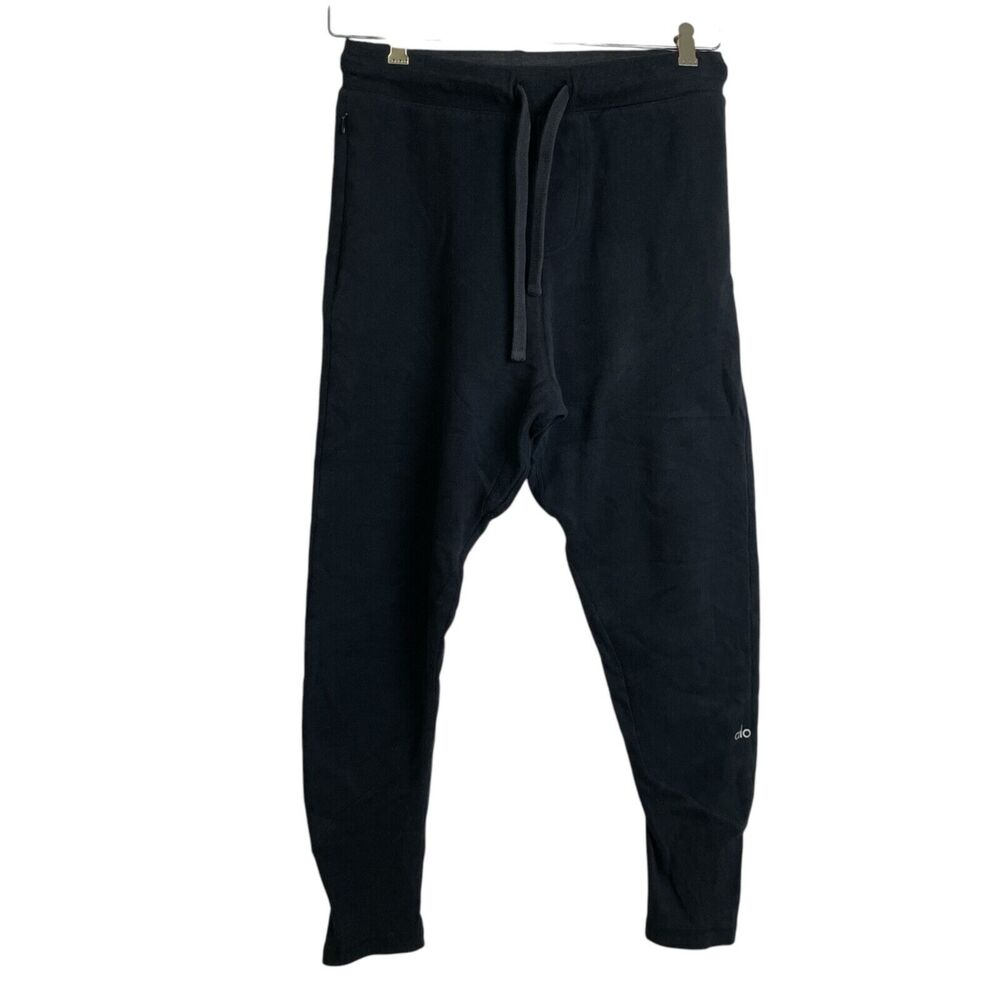 Alo Yoga Joggers Small Black Womens Run Gym Workout Train Zip Pockets 27"
